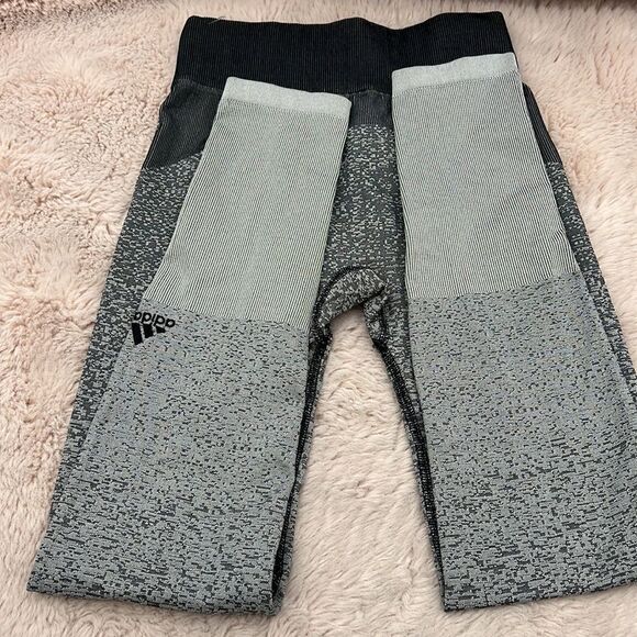 Adidas black and gray extra small prime knit leggings - Picture 6 of 8